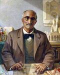 Прижизненный портрет архитектора Антонио Барлуцци (1884 - 1960) кисти художника