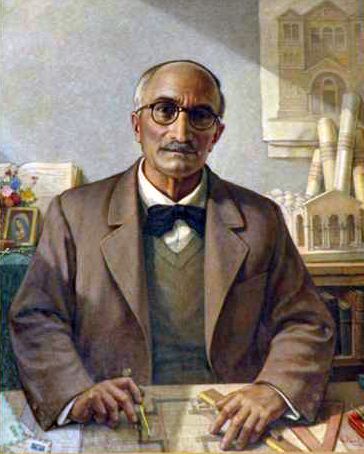 Прижизненный портрет архитектора Антонио Барлуцци (1884 - 1960)