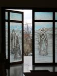 Гуш-Халав. Двери маронитской церкви.