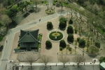 This is a view of Yongdusan Park from the Busan Observation Tower.