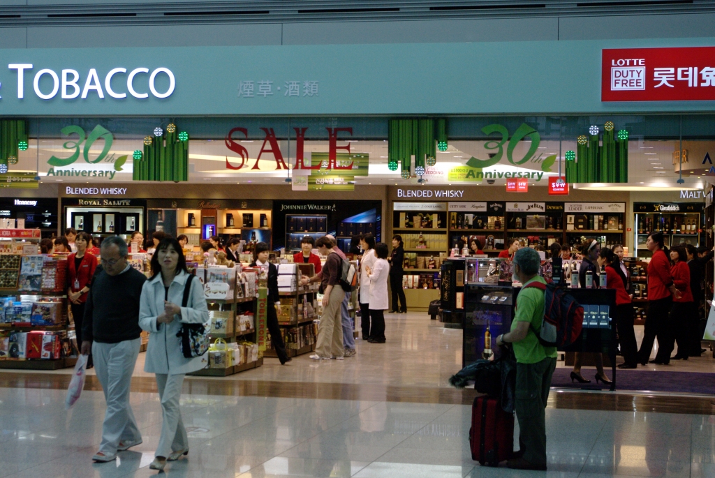 Duty Free shop at Incheon International Airport.